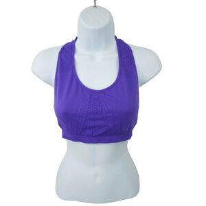 Spalding Racerback Sports Bra Top Womens Size L Purple